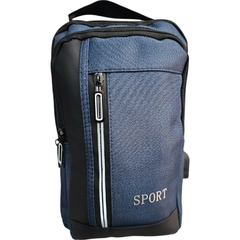 Imagen de MORRAL SPORT//CON USB//*AZUL MARINO*//COD:8700