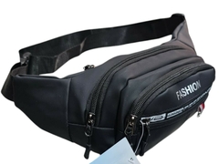 RIÑONERA FASHION *NEGRO*//PU ENGOMADO//COD:CG-004 - comprar online