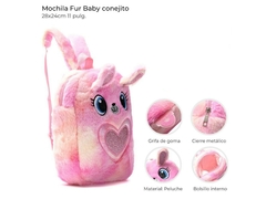 MOCHILA JARDIN FUR BABY CONEJITO *ROSA*//COD:39209