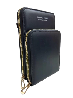 PORTA CELULAR//FOREVER YOUNG //NEGRO//COD:9434