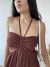VESTIDO LONGO HELENA - MARROM - Lasu