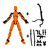 Muñeco Articulado Dummy 13 cm Armas + Base Titan - comprar online
