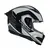 CASCO MOTO URBAX FF313 AVA GENESIS NEGRO GRIS MATE