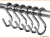6 GANCHOS Y BARRAL 30 CM CROMADO - comprar online