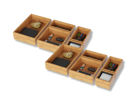 10 ORGANIZADORES MODULABLES DE BAMBÚ - comprar online