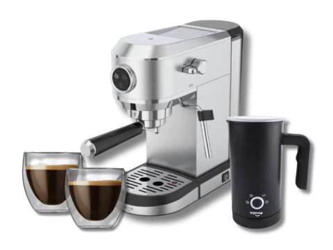 CAFETERA MULTICAPSULA, ESPUMADOR Y 2 VASOS 250ML - comprar online