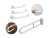 KIT X 3 AGARRADERA 25 - 35 - 45 CM Y BARRAL REBATIBLE BLANCO