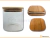 FRASCO VIDRIO TAPA BAMBÚ X 6U. - comprar online