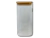 FRASCO VIDRIO TAPA BAMBÚ 1600 ML - comprar online