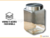 FRASCO CUADRADO VIDRIO TAPA ACERO 1700 ML - tienda online