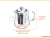 TETERA 450 ML Y 2 VASOS DOBLE VIDRIO 250 ML - Luperstore