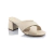 SANDÁLIA LA FEMME OFF WHITE SALTO GROSSO