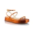SANDÁLIA FLATFORM METALIZADA LARANJA COM TACHAS