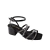 SANDÁLIA ADORA SALTO BLOCO PRETA COM STRASS