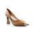 SCARPIN MARIOTTA SALTO FINO CARAMELO BICO DOURADO