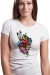Camiseta Xamânica Índia Cabocla Flores Borboletas e Penas
