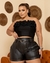 Short C/Couro Fake (1016) - Crisalina | Moda Plus Size Feminina