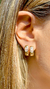 Brinco - argola com zircônia branca 14mm no banho de ouro 18k