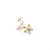 Anel - cristal ametista e citrino com flores e borboleta no banho de ouro 18K - Pizzicato Jewelry
