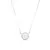 Colar - pérola solitária bordada por zircônias brancas na prata 925 - Pizzicato Jewelry