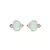 Brinco - pedra fusion em turmalina light, cristal peridoto e zircônias rosas na prata 925 - Pizzicato Jewelry