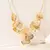 Colar - flores lisas em banho de ouro 18k - comprar online