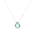 Colar - gota fusion cristal esmeralda colombiana bordada de zircônias coloridas na prata 925 - 50cm - Pizzicato Jewelry