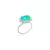 Anel - pedra fusion turmalina verde cravejada de zircônias na prata 925 - Pizzicato Jewelry