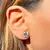 Brinco - zircônia branca 10mm no banho de ouro 18k