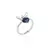 Anel - cristal safira azul em mosaico na prata 925 - comprar online