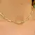 Colar - aros retangulares no banho de ouro 18k - 40cm - comprar online