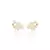 Brinco - cristais turmalina rosa, citrino e quartzo rosa no banho de ouro 18k - comprar online