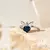 Anel - cristal safira azul em mosaico na prata 925 - Pizzicato Jewelry