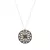 Colar - mandala de madrepérola microcravejada em zircônias negras na prata 925 - 50cm - Pizzicato Jewelry
