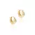 Brinco - argola com cristal paraíba 15mm no banho de ouro 18k - Pizzicato Jewelry