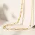 Colar - aros retangulares no banho de ouro 18k - 40cm - Pizzicato Jewelry