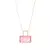 Colar - pedra fusion quartzo rosa retangular microcravejada no banho de ouro 18k na internet