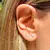 Brinco - zircônias brancas quadradas 4, 5 e 6mm no banho de ouro 18k - Pizzicato Jewelry