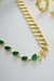 Colar - GOTAS CRISTAIS ESMERALDA E ELOS - loja online