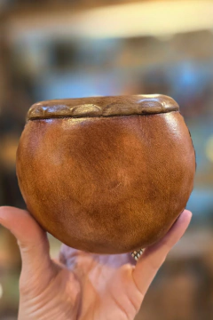 Gajeta Couro Liso Caramelo