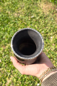 Cuia Bago Preta com Virola Dupla de Alpaca na internet