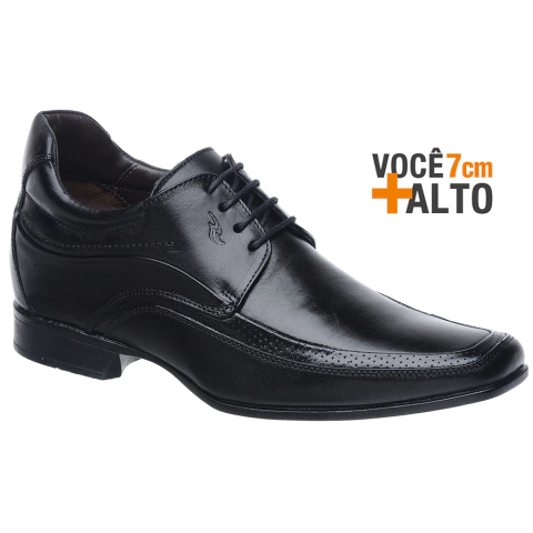 Sapato Rafarillo Linha Alth Você + Alto 7cm 3206 Preto com Cadarço 3206P