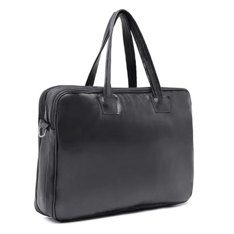 Imagem do Pasta Notebook Executiva Malbork Com Divisórias Couro Preto PST_01P