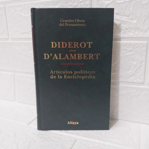 Artículos Políticos De La Enciclopedia - Diderot/Dalambert - Tomo 54 - Usado - Altaya