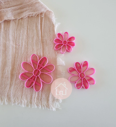 C2889 - Set x 3 mini margaritas 8 pétalos - comprar online