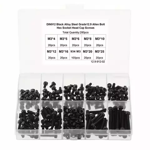 Kit 280 pcs Bulones Allen