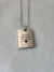 Colar Personalizado Medalha Retangular 20x30mm Aço Inoxidável Prateado