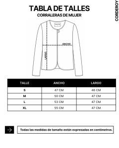 Corralera de corderoy beig - comprar online
