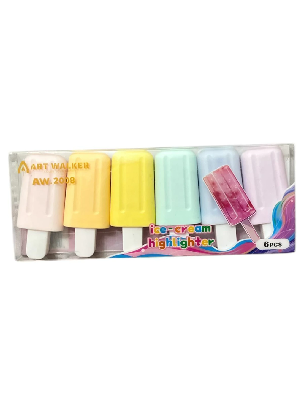 Marca texto Picolé 6 cores