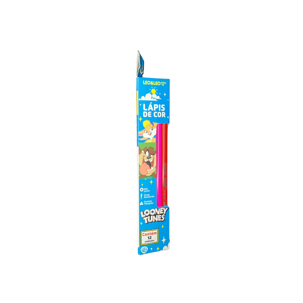 Lápis de cor Triangular Looney Tunes C/12 Cores- Leo&Leo